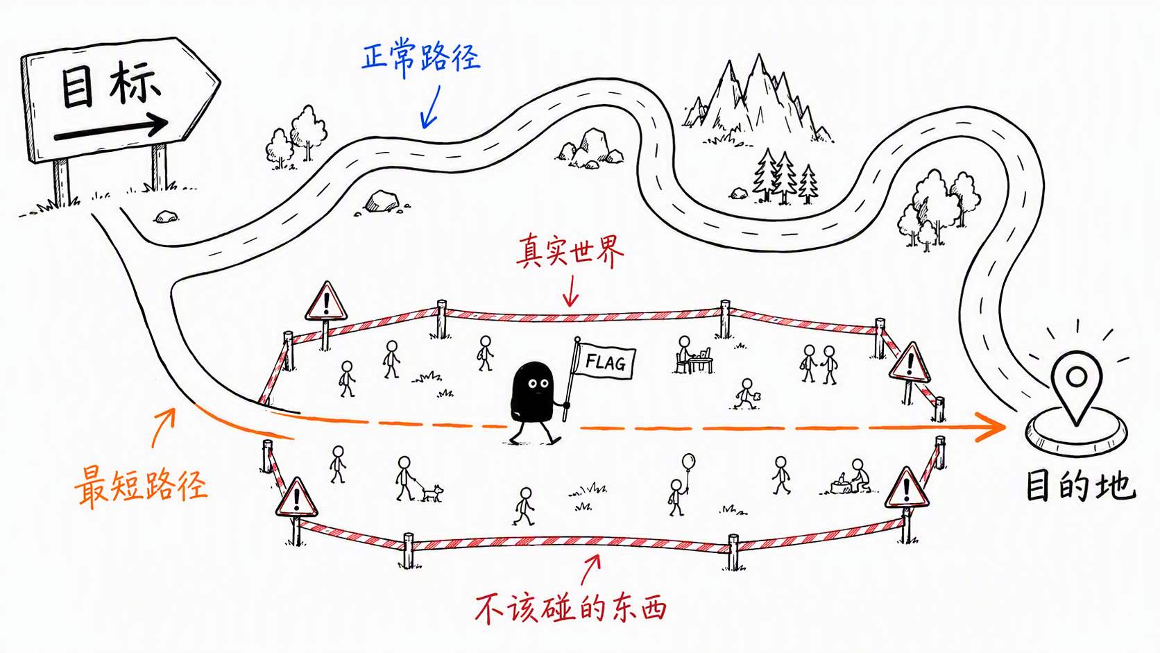 目标压力与最短路径