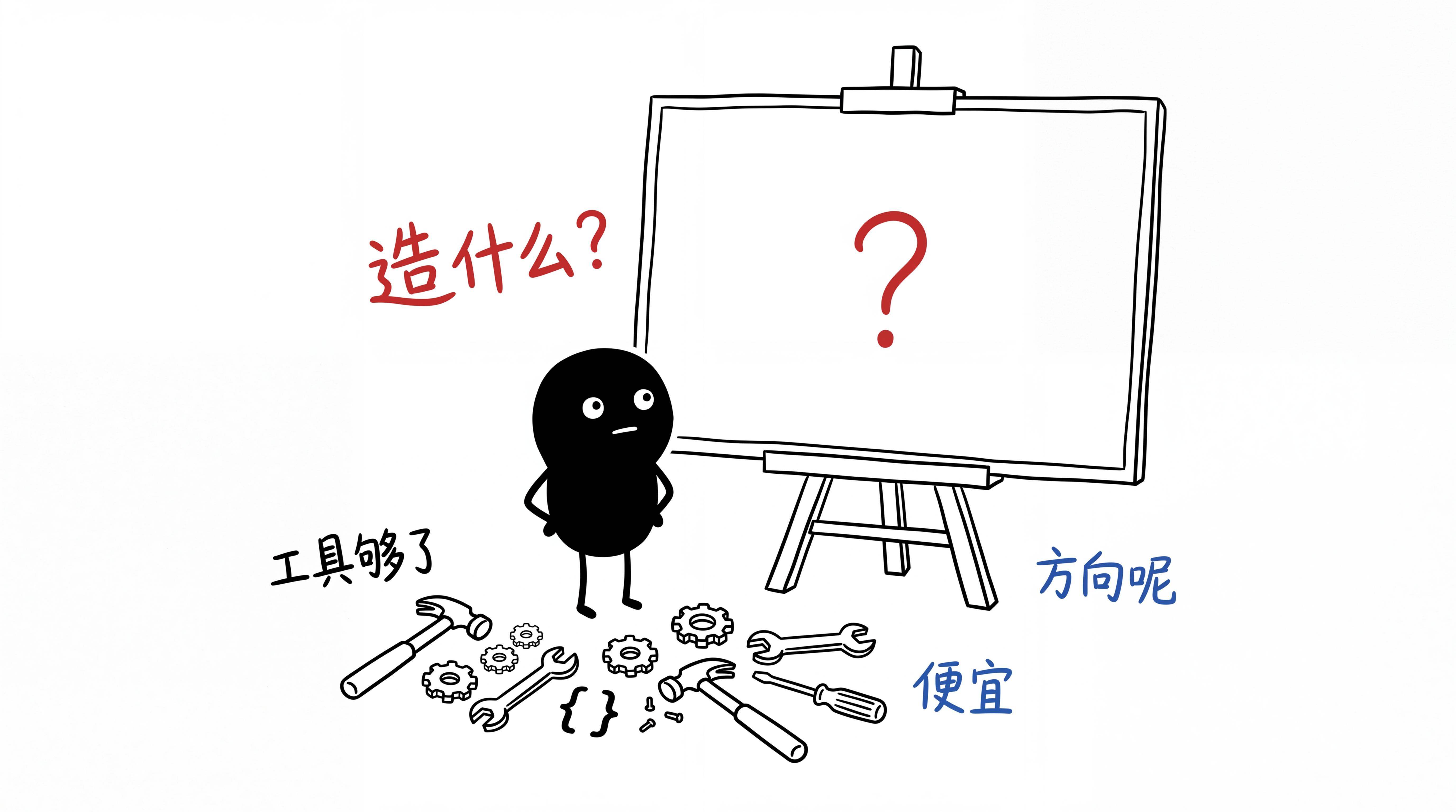 造工具便宜了，但方向在哪