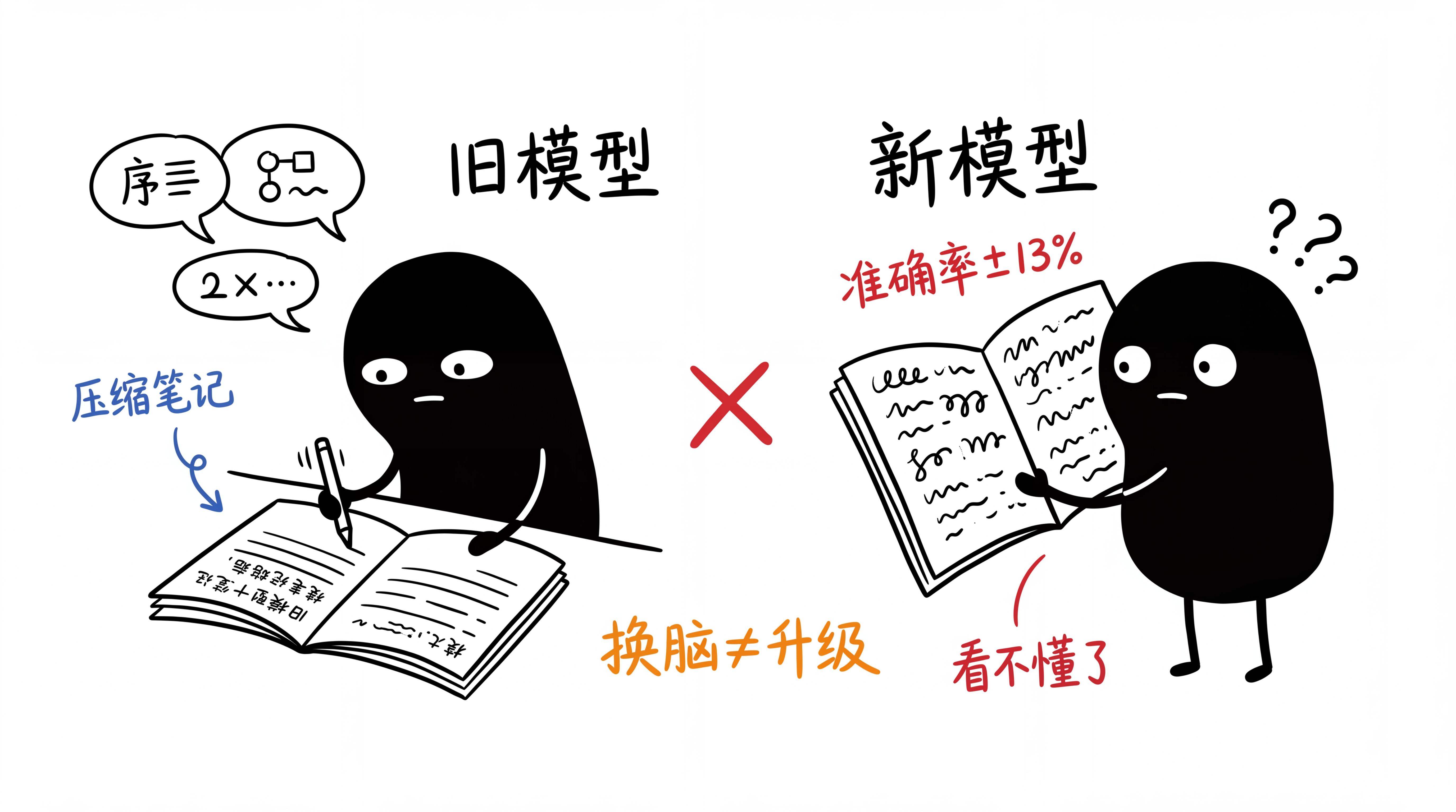 模型升级失忆：换了脑子，旧笔记就读不懂了