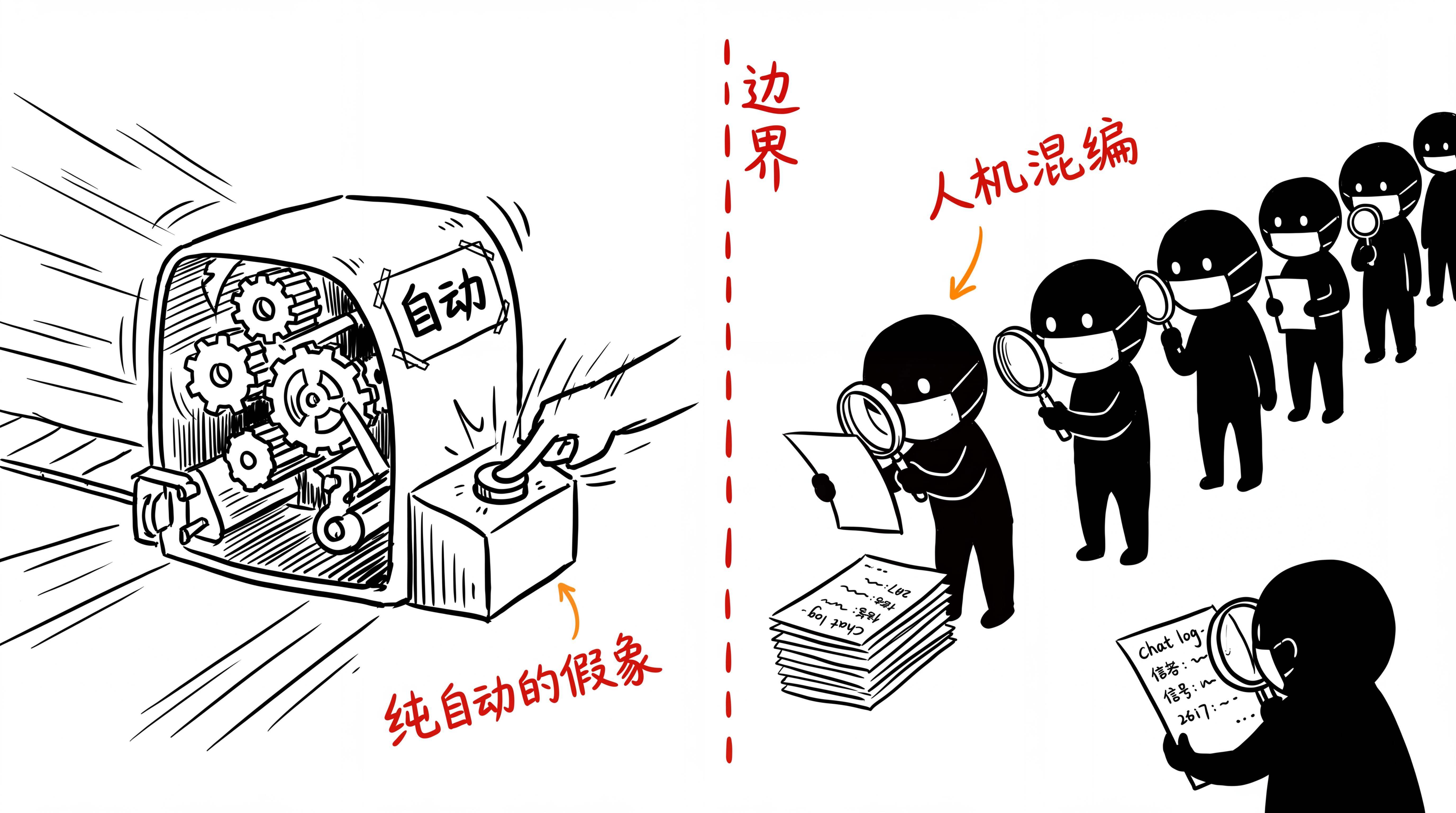 纯自动的假象与人机混编的边界