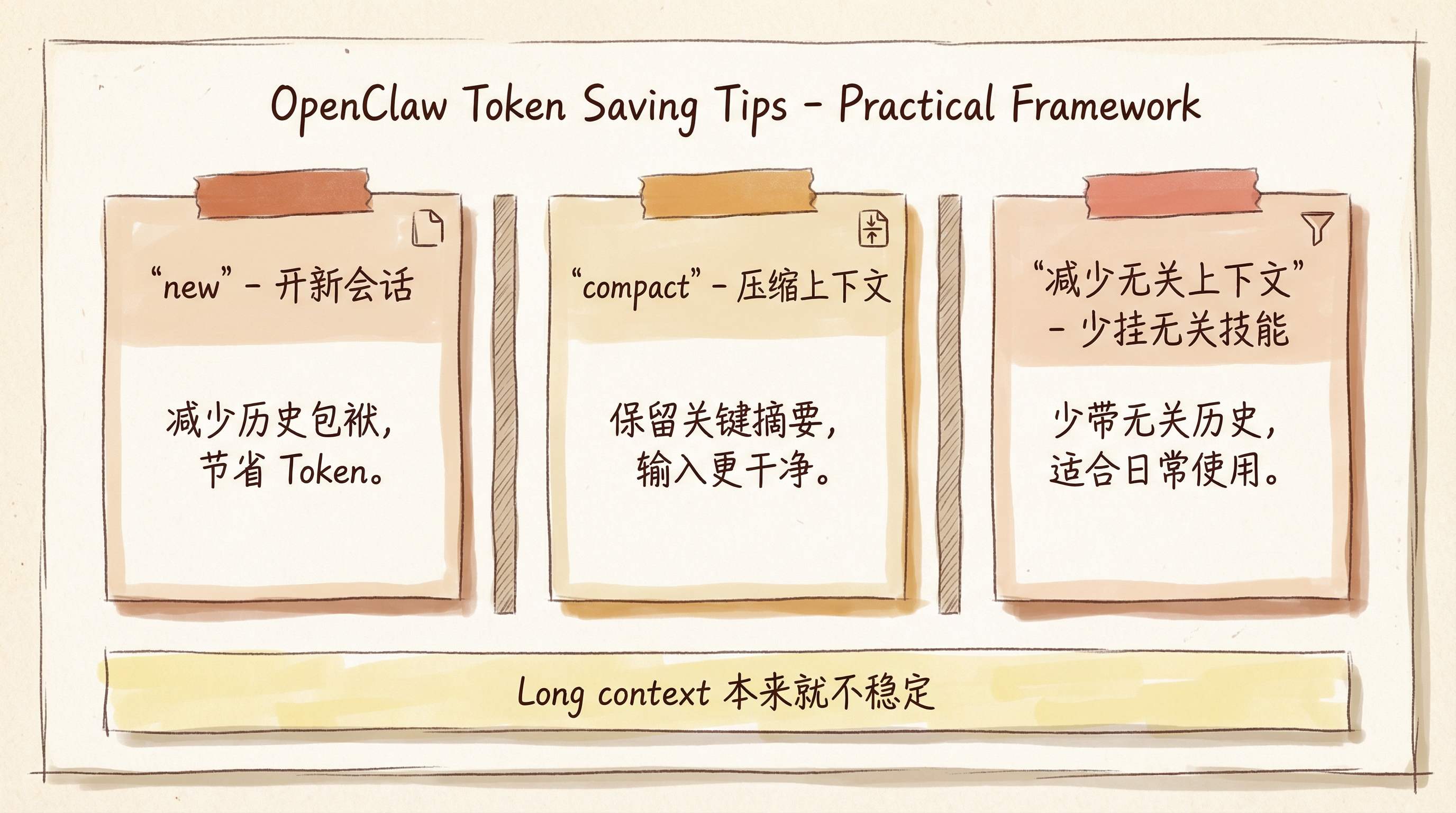 OpenClaw 节省 Token 建议图